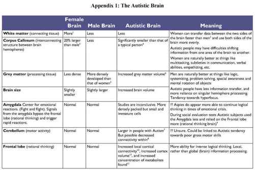 The Autistic Brain (Chart)