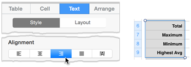 **Figure 213:** Right-align the labels.