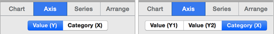 **Figure 139:** The Value and Category tabs change based on the type of chart currently selected.