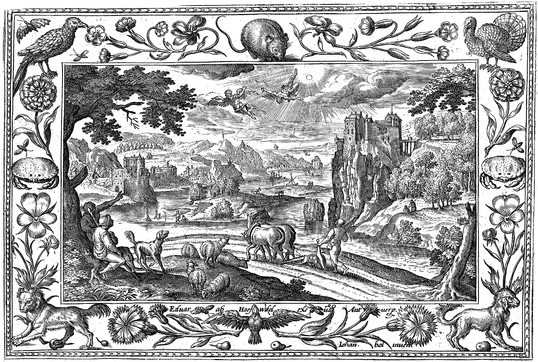 83 Hans Bol, Fall of Icarus, engraving. Albertina, Vienna