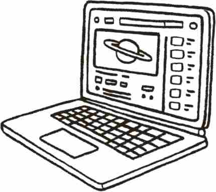 An illustration of a laptop