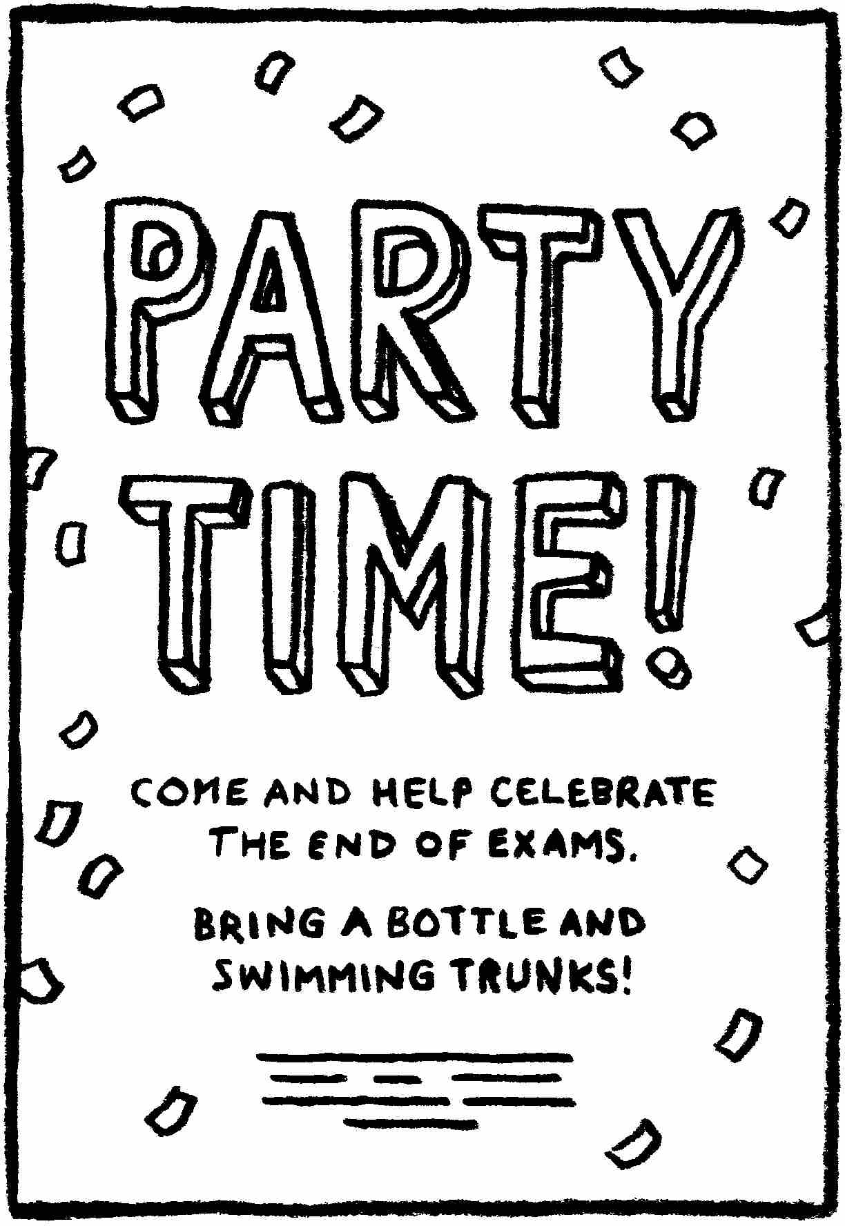 17: An illustration of a party flyer