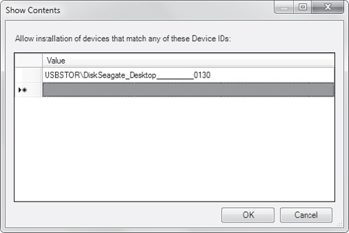 Specifying hardware IDs