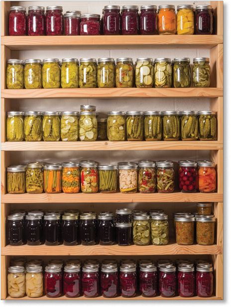 Storing vegetables in the cellar.