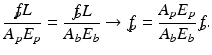 $$ \frac{f_{\kern-0.35em p}L}{A_p{E}_p}=\frac{f_{\kern-0.25em b}L}{A_b{E}_b}\to {f}_{\kern-0.25em p}=\frac{A_p{E}_p}{A_b{E}_b}{f}_{\kern-0.25em b}. $$