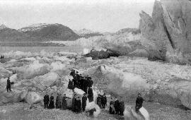 The Muir Glacier in the Seventies, showing Ice Cliffs and Stranded Icebergs