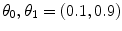 
${\theta_0,\theta_1} = (0.1,0.9)$
