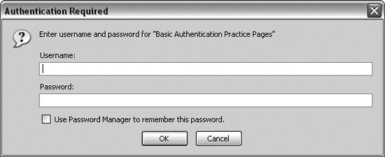 Basic authentication login form