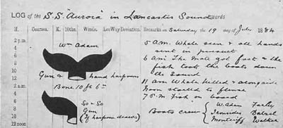 whaler’s logbook page