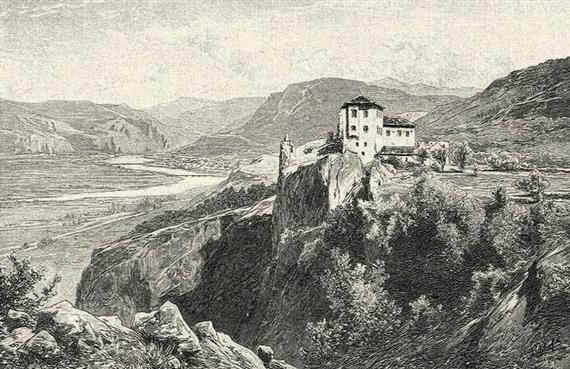 Haselburg Bozen mellett. Lichtenfels Edétől