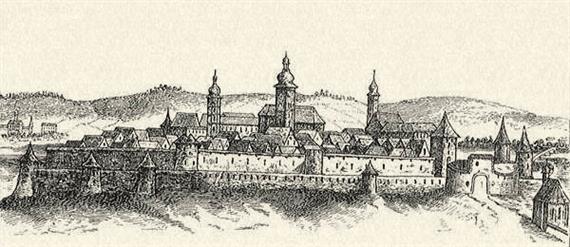 St.-Pölten 1672-ben. Vischer György Mátyás Topographiája után