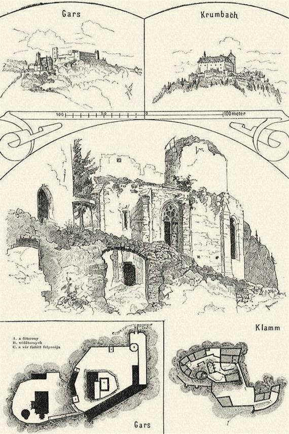 Krumbach, Gars, Klamm. (a két utóbbi alaprajzzal) Rosner Károlytól