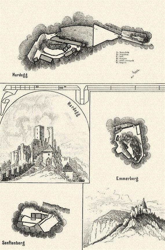 Hardegg, Emmerberg, Senftenberg alaprajza. Rosner Károlytól
