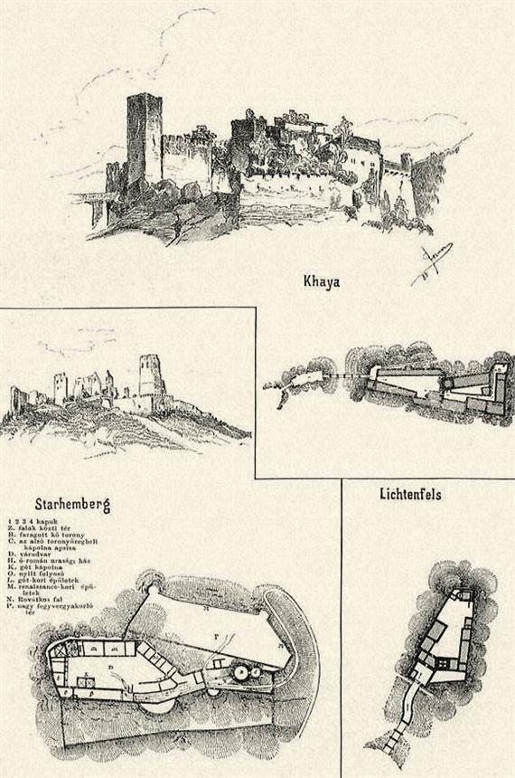 Khaya, Starhemberg, Lichtenfels alaprajza. Rosner Károlytól