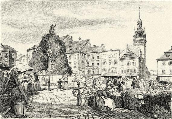 A brünni „Krautmarkt.” Charlemont Húgótól