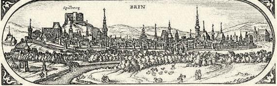 Brünn 1664 körűl. Morvaországnak Comenius-féle térképén levő rajz után