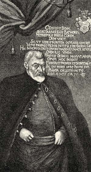 Boim György városi consul. A lembergi Boim-féle (Olajfákhegye-) kápolnában levő eredeti után.