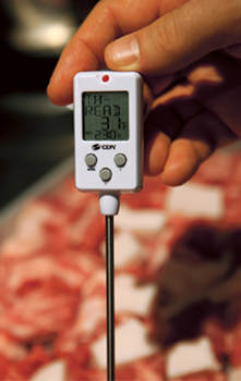 A freezer thermometer