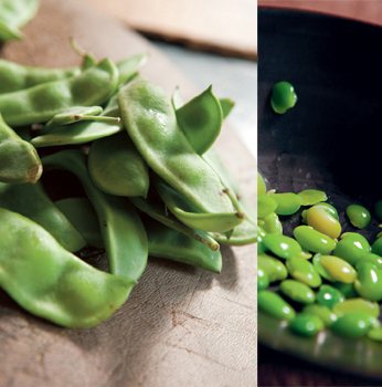 Unshelled peas