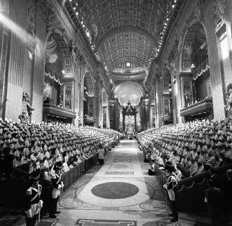 Hank Walker, Concilio Vaticano II nella Basilica di San Pietro, Roma, 11 ottobre 1962