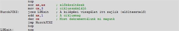 Ismétléses programvégrahajtás – hurokképzés