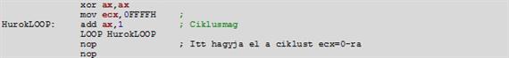 Ismétléses programvégrahajtás – hurokképzés
