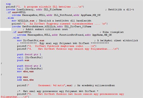 ”dll” szálkezelés példa