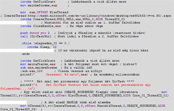 ”dll” szálkezelés példa