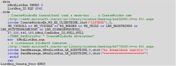 ListBox include fájl (ListBoxes.inc)