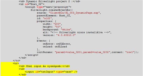 Html input tartalmának átadása a SL plugin számára