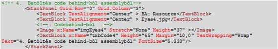 Betöltés code behind-ból, xap/dll assemblyből (BuildAction:Resource)