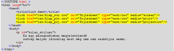 A <link/> tag még egyszer