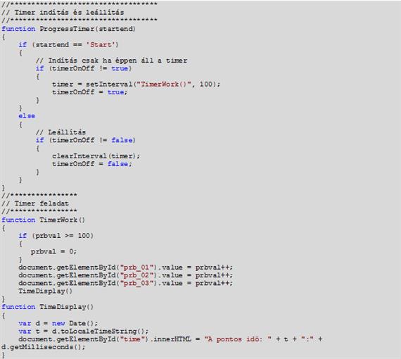 Időzítés (timer) szkript gyakorlat