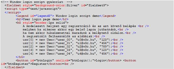 Window login szkript gyakorlat