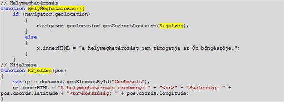 GeoLokáció szkript gyakorlat