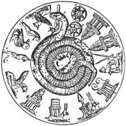 Fig. 10 Serpent representing the orbit of the moon