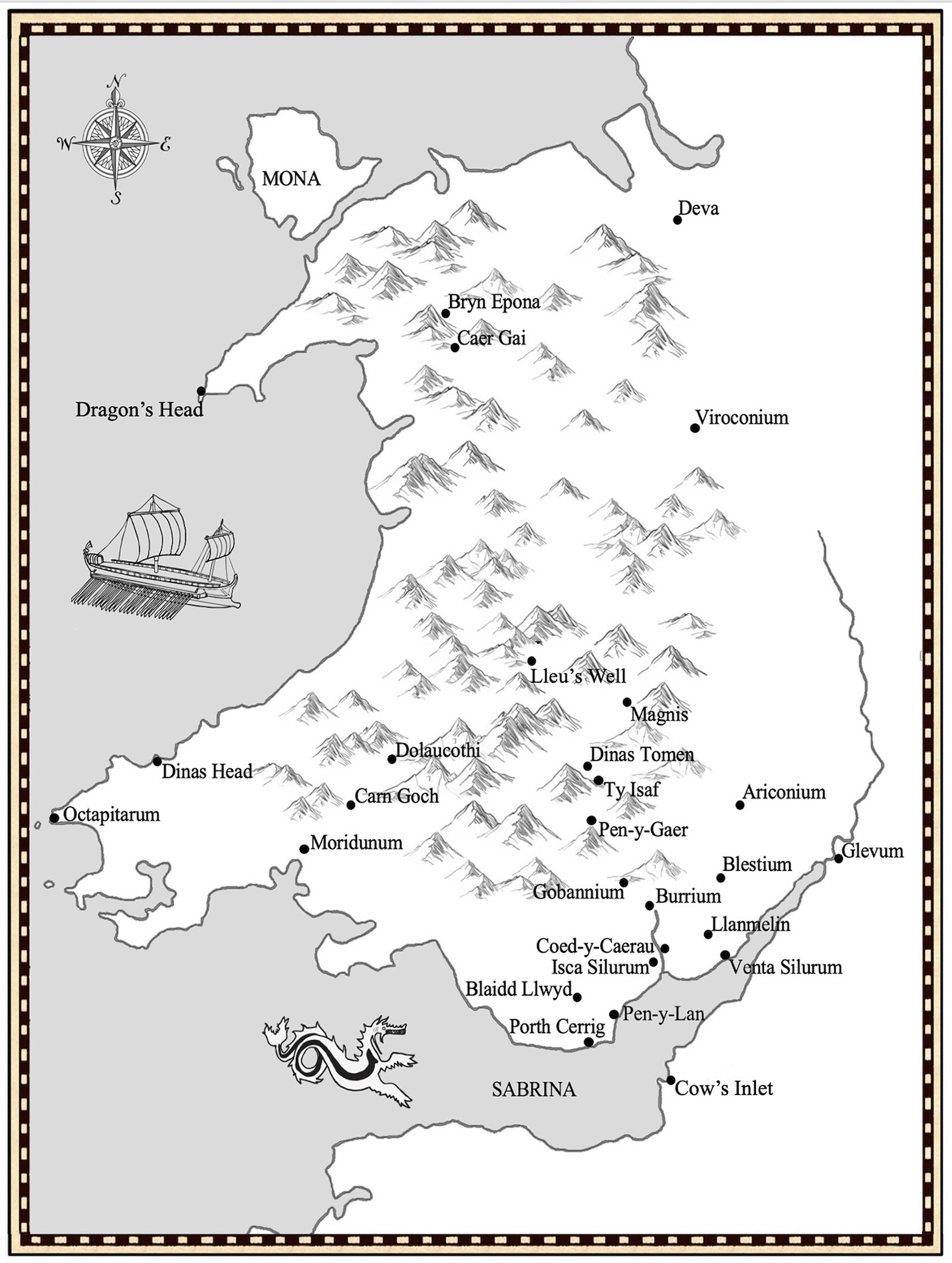 map of Wales