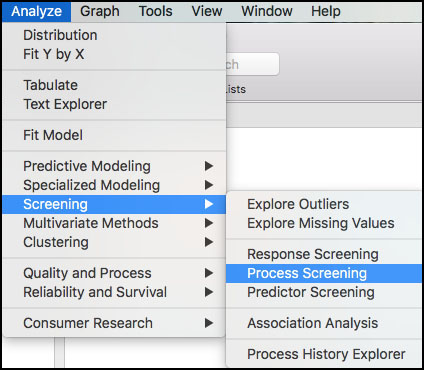 Figure 6.9 Launching the Process Screening Platform