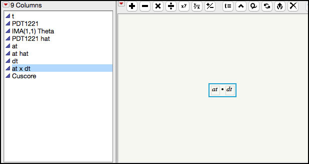 Figure 8.37 Formula for at ( dt