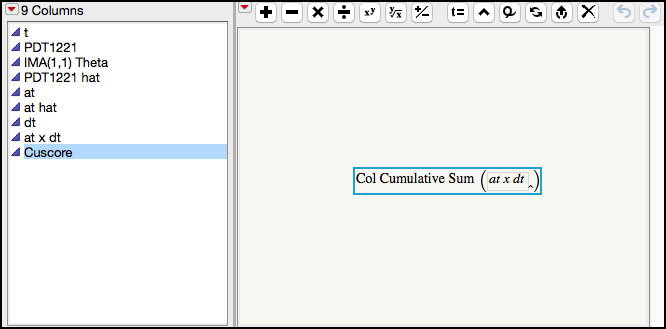 Figure 8.38 Formula for Cuscore