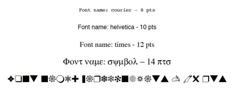 Fig. 19-2: PyFPDF Changing Fonts