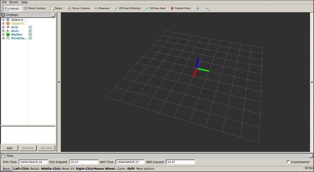 Visualizing data in a 3D world using rqt_rviz