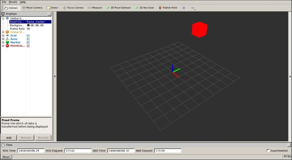 Visualizing data in a 3D world using rqt_rviz