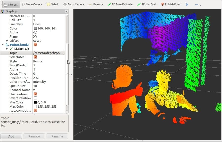 How does Kinect send data from the sensors, and how do we see it?