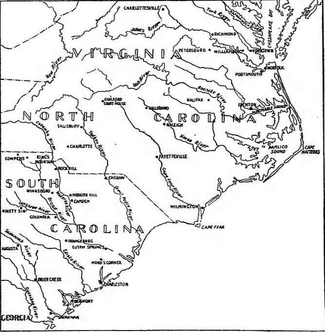 The War in the South (1778-1781) (Based on E.G. Foster, Illustrative Historical Chart).