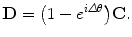 $$ \mathbf{D}= \bigl(1-e^{i\varDelta \theta}\bigr)\mathbf{C}. $$