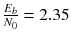 $$\frac{E_b}{N_0}=2.35$$