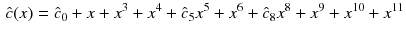 $$\begin{aligned} \hat{c}(x)=\hat{c}_0+x+x^3+x^4+\hat{c}_5x^5+x^6+\hat{c}_8x^8+x^9+x^{10}+x^{11} \end{aligned}$$