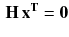 $$\begin{aligned}\mathbf {H}\,\mathbf {x^T}=\mathbf {0}\end{aligned}$$