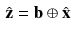 $$\begin{aligned} {\hat{\mathbf {z}}}=\mathbf {b} \oplus {\hat{\mathbf {x}}} \end{aligned}$$